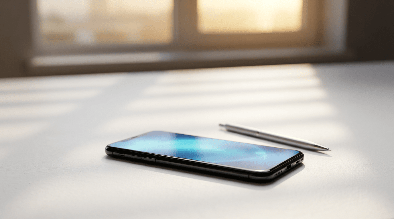 Contact form on a smartphone screen